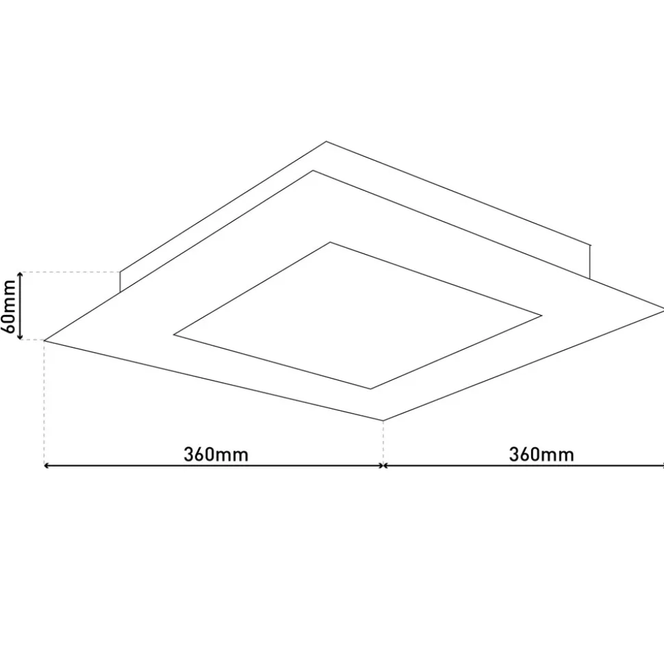 Näve LED Deckenleuchte "GLASGOW" L/B:36cm