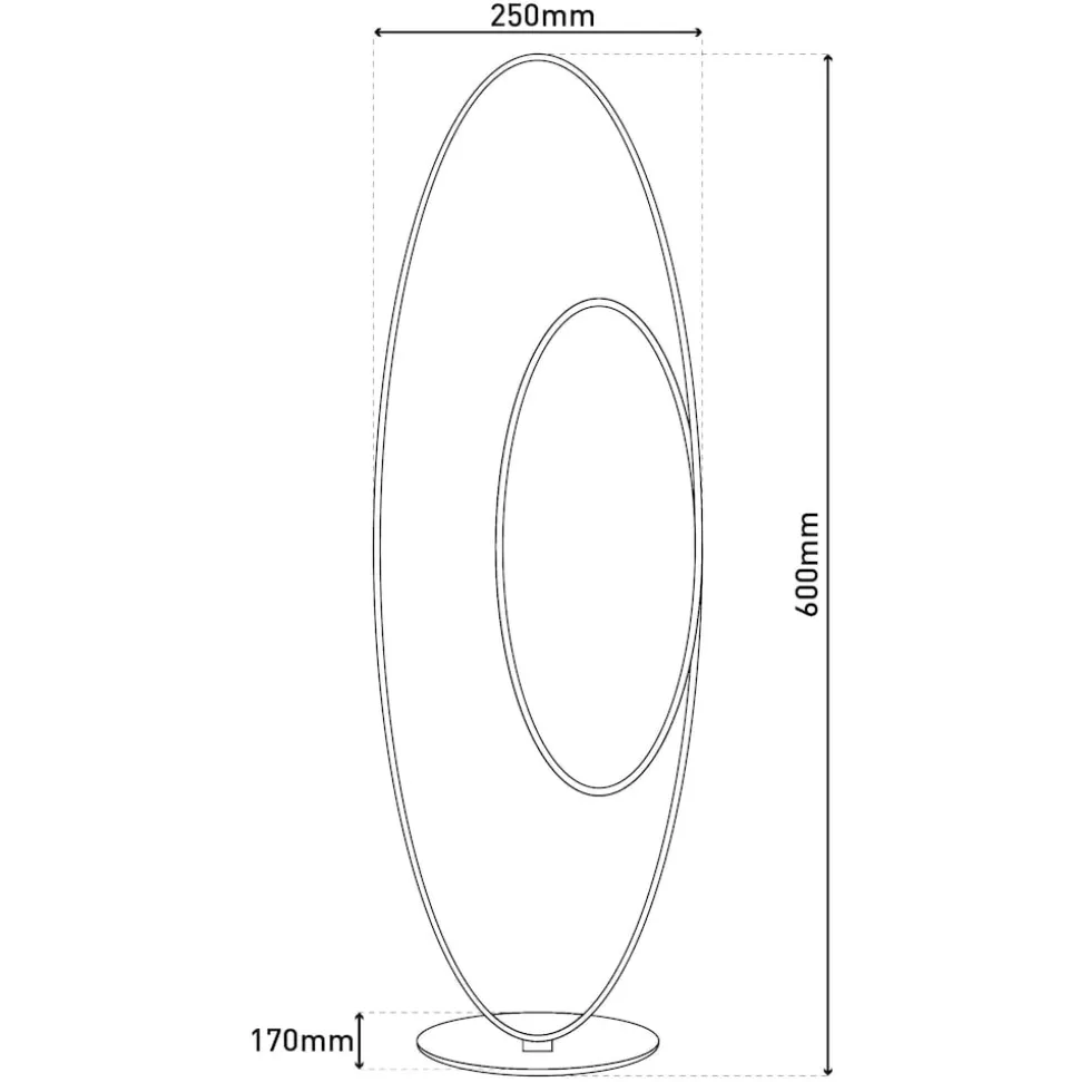 Näve LED Tischleuchte h: 60cm weiß "ODRIVE"