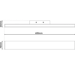 Näve LED Wandleuchte "DUBAI" L:60cm