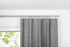 Ondeco Schlaufenschal Chalet Gardinen Blickdicht Vorhang Wohn-Schlafzimmer 1er Set Farbe: Grau, Größe: 135x300 cm