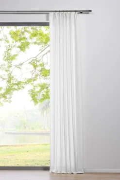 Ondeco Schlaufenschal Mood Gardinen Blickdicht Vorhang Schlafzimmer 1er Set Farbe: Weiß, Größe: 135x245 cm