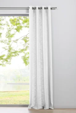 Ondeco Ösenschal Blickdicht Schals Gardinen Öse Ösengadine Vorhänge 1er Set Farbe: Weiß, Größe: 135x245 cm