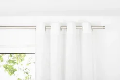 Ondeco Ösenschal Breeze Blickdicht Schals Gardinen Öse Ösengadine Vorhänge 1er Set Farbe: Weiß, Größe: 135x245 cm