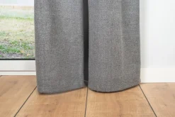 Ondeco Ösenschal Chalet Gardinen Blickdicht Vorhang Schlafzimmer Ösen Vorhänge Blickdicht 1er Set Farbe: Grau, Größe: 135x245 cm