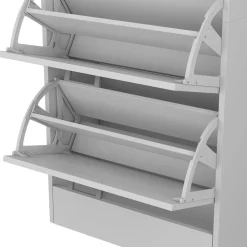 Oskar-Store Schuhkipper Georg Weiß, 63 x 150 cm, Schuhschrank mit 4 Fächer, modern
