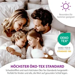 Premium 2-in-1 Seersucker Betten Set Decke 135x200 cm Kissen 80x80 cm kein Bezug nötig
