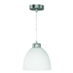Reality Trio Pendelleuchte nickel matt, Glas Opal weiß, D=20cm