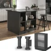 Regalinselunterschrank Küchenschrank Küchenmöbel Fame-Line Anthrazit 60 cm modern Küche Einbauküche Kücheninsel Einlegeboden Blende Küchenunterschrank Küchenzeile Regal Aufbewahrung