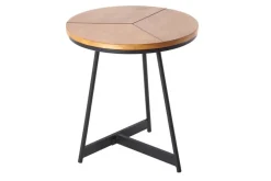 riess-ambiente Beistelltisch OAK ELEGANCE - 45cm Eiche-Design schwarzes Metallgestell rund