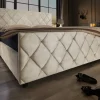 riess-ambiente Boxbett ELYSIUM 180x200cm champagner beige Samt mit Stauraum