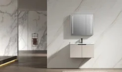 Sanotechnik BZ-SET "DARBY 60" WEISS ( Unterschrank+WT+Spiegelschrank) - versch. Ausführungen