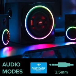 SPEEDLINK GRAVITY CARBON RGB 2.1 Subwoofer System, black
