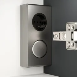 Spiegelschrank 60cm inkl. Design LED-Lampe und Glasböden weiss hochglanz
