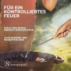 Stocheisen mit Holzgriff Schüreisen Schürhaken Glutkratzer Kaminzubehör Kaminbesteck Feuerhaken Aschenkratzer (1, Stocheisen)