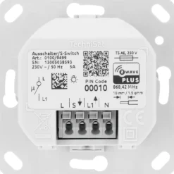 TechniSat Ausschalter-Einsatz | Z-Wave Unterputz-Schalter für Gira System 55