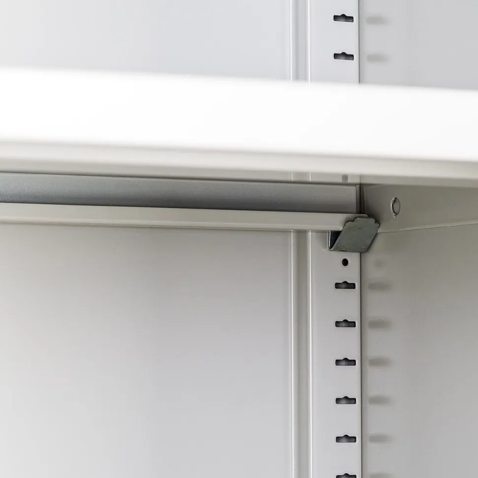 tectake® Aktenschrank, aus pulverbeschichtetem Stahl, 4 höhenverstellbare Einlegeböden, 180 x 80 x 40 cm