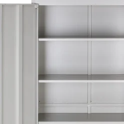 tectake® Aktenschrank, aus pulverbeschichtetem Stahl, 4 höhenverstellbare Einlegeböden, 180 x 90 x 40 cm