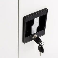 tectake® Aktenschrank, aus pulverbeschichtetem Stahl, 4 höhenverstellbare Einlegeböden, 180 x 90 x 40 cm