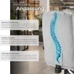 tectake® Bürostuhl, dicke Polsterung mit weichem Velours, ergonomische Form, Belastbarkeit 120 kg