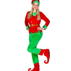 tectake® Frauenkostüm Weihnachtselfe
