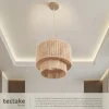 tectake® Pendelleuchte, Boho-Stil, Wickeltechnik, 40 W, Stahlgestell, 32 x 33 cm