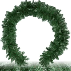 tectake® Weihnachtsgirlande, naturgetreu, 270 cm, 180 Zweige, mit Schlaufe zum Aufhängen