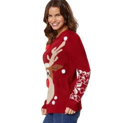 tectake® Weihnachtspullover Rudi Rentier