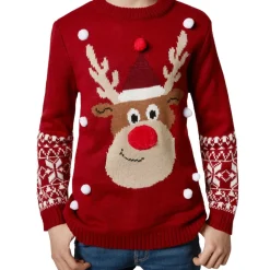tectake® Weihnachtspullover Rudi Rentier für Kinder