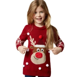 tectake® Weihnachtspullover Rudi Rentier für Kinder