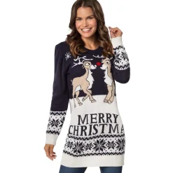 tectake® Weihnachtspullover Merry Christmas für Frauen