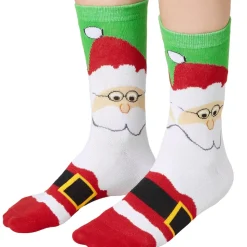 tectake® Weihnachtssocken mit Weihnachtsmann-Motiv