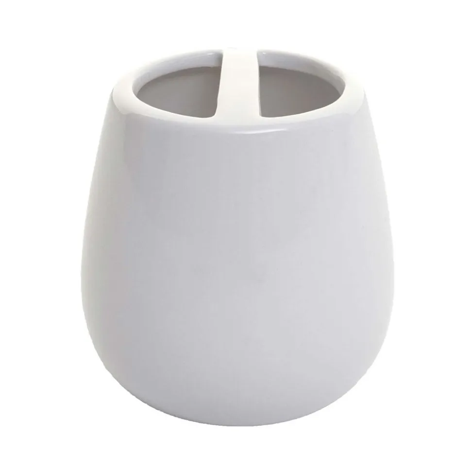 5-teiliges Badset MCW-C72, WC-Garnitur Badezimmerset Badaccessoires, Keramik ~ weiß