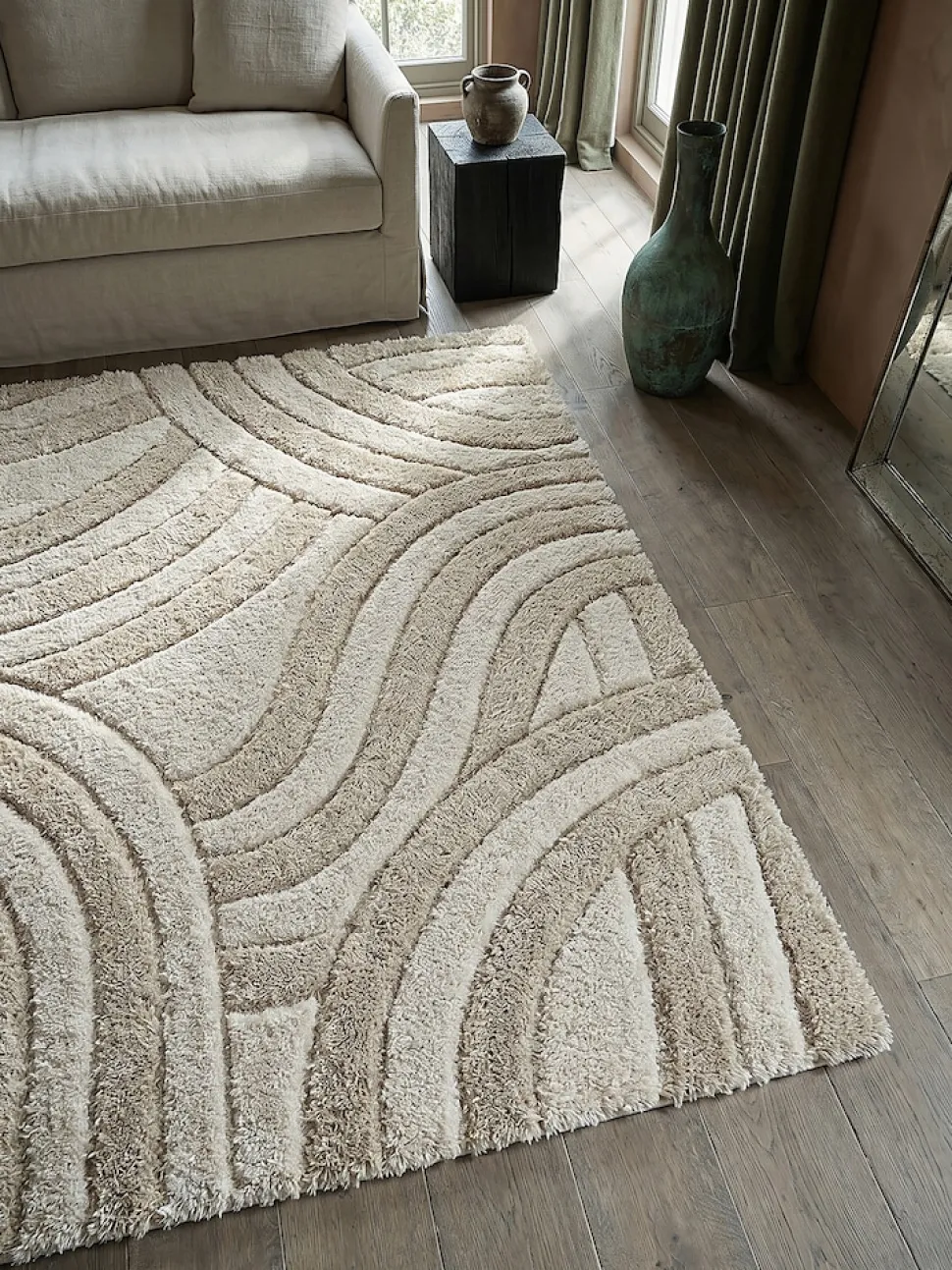 Teppich abstrakt Naturfarben 80 x 150 cm - NADD | Kadima Design