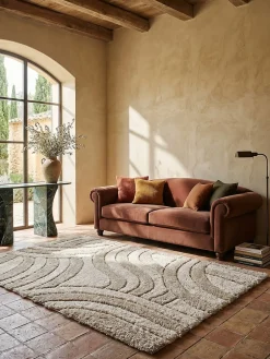 Teppich abstrakt Naturfarben 80 x 150 cm - NADD | Kadima Design