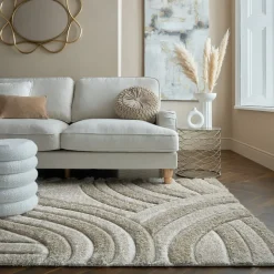 Teppich abstrakt Naturfarben 80 x 150 cm - NADD | Kadima Design