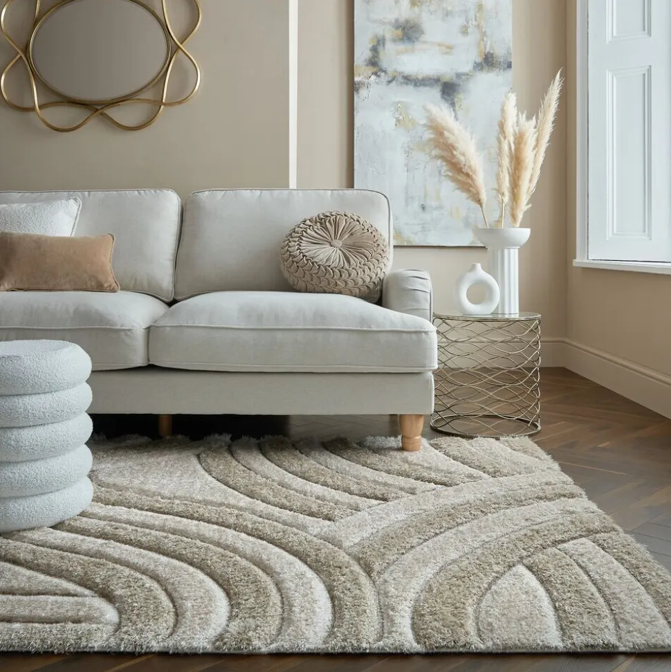 Teppich abstrakt Naturfarben 80 x 150 cm - NADD | Kadima Design