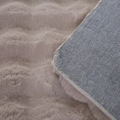 Teppich Hochflor Waschbar NAUDERS in Beige, einfarbig, 80 x 150 cm