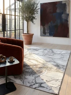 Teppich Polypropylen Grau 200x290 cm - SVEDA | Kadima Design