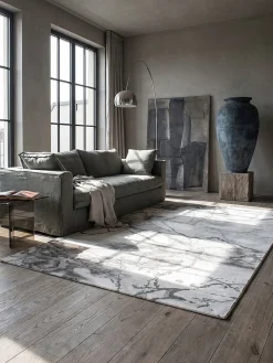 Teppich Polypropylen Grau 200x290 cm - SVEDA | Kadima Design