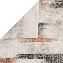 Teppich TIBER-Orte, geometrisch-abstrakt, Terrakotta, 200 x 290 cm