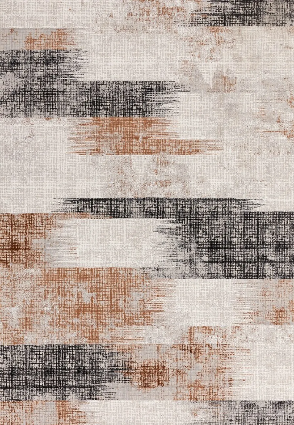 Teppich TIBER-Orte, geometrisch-abstrakt, Terrakotta, 200 x 290 cm