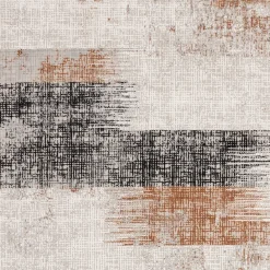 Teppich TIBER-Orte, geometrisch-abstrakt, Terrakotta, 200 x 290 cm
