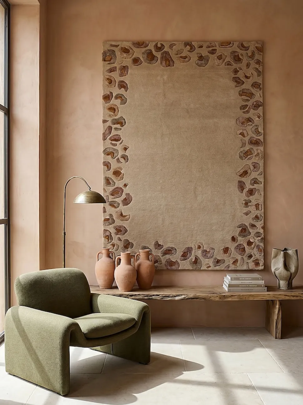 Teppich Wollmischung Natur 200 x 300 cm - SABLE | Kadima Design