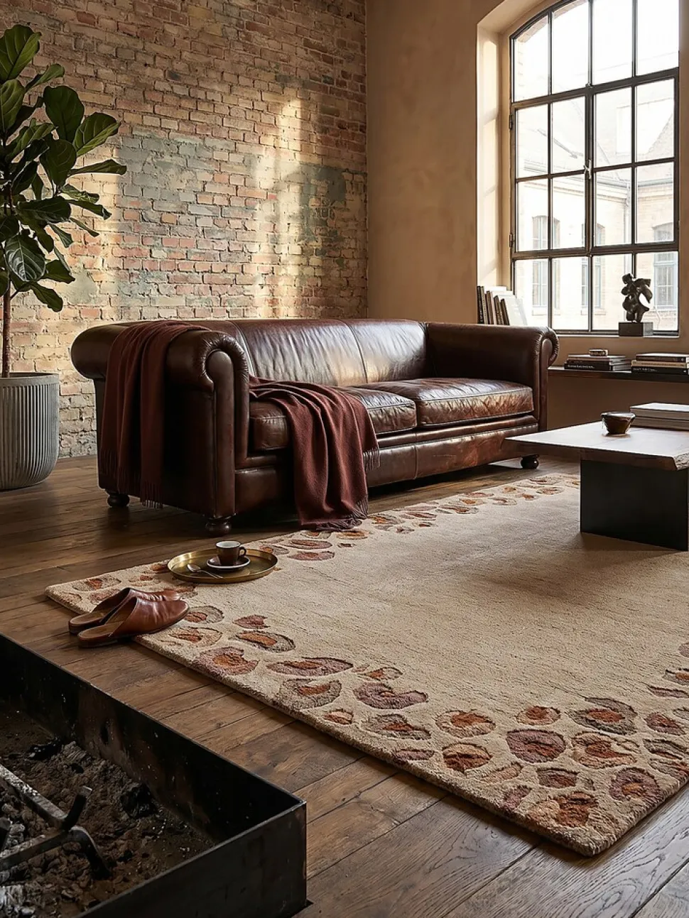Teppich Wollmischung Natur 200 x 300 cm - SABLE | Kadima Design