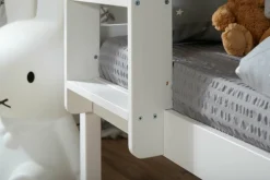 TiCAA Etagenbett Finn Kiefer Weiß