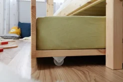 TiCAA Etagenbett Finn Natur mit Zusatzbett