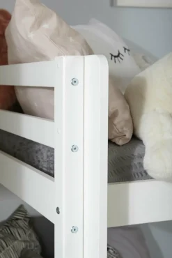 TiCAA Etagenbett Finn Weiß mit 5er Schubkästen