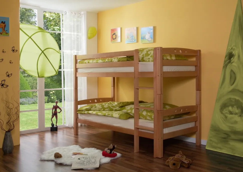 TiCAA Etagenbett "Lupo" Buche Natur