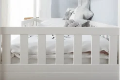 TiCAA Hausbett "Traumhaus" mit 5er Schubkästen Kiefer Weiß
