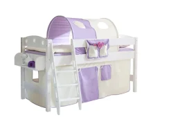 TiCAA Hochbett "Kenny R" Kiefer Weiß Classic